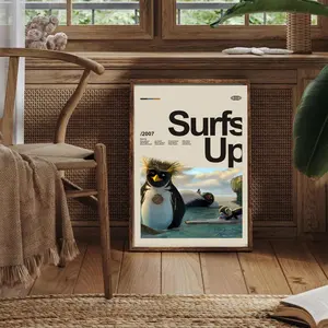 Surfs Up Poster, Premium Artwork Film Print, Home Decor, Wall Decor, Gift For Fan Surfs Up(Note: Frame shown for display only)