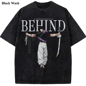 Toji Fushiguro Vintage Wash Tee, Jujutsu Kaisen T-shirt, Anime Graphic Tees, Unisex Shirt, Anime Gift For Fan, Gym Workout Shirt, Menswear Womenswear Crew Neck Oversize Fit Heavy Cotton