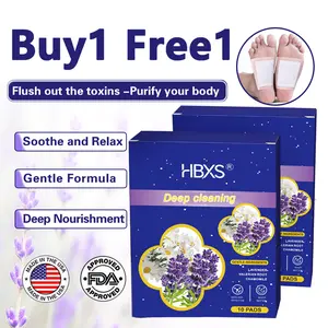 HBXS Deep Cleansing Foot Pads for Stress Relief | Better Sleep & Feet Care | With Magnesium Glycinate, Valerian Root | Foot Spa for Achy Feet (10 Patches)