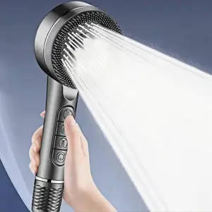 Bathroom Pressure Shower Head, Super High-Pressure Rainfall Large Water Flow, Handheld Shower Head, Pressure Boosted Shower, Adjustable Multi-Jet Massage Bathing Tool