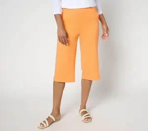 QVC Women's Pima Flex Regular-Fit Essentials Skimmer Pants