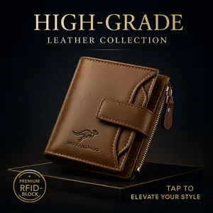 Midnight Gold Luxurious Collection Slim Men's Wallet Holds 20 Cards & 40 Bills Waterproof Scratch-Resistant RFID-Blocking High-Grade Leather Collection