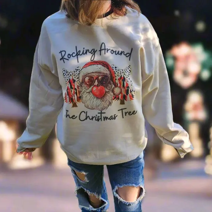 Rocking around the Christmas tree sweater.