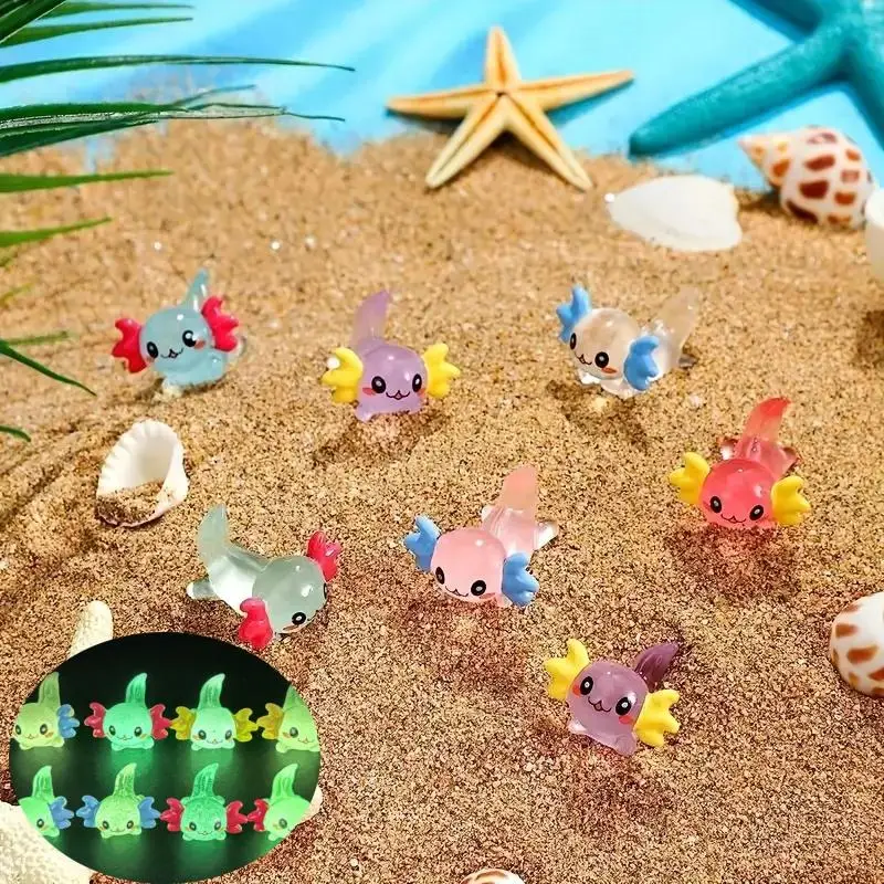 Random Color Cute Cartoon Six-sided Dragon Design Resin Ornaments, Mini Simulation Cartoon Resin Ornaments, DIY Handmade Jewelry Resin Accessories, Mi