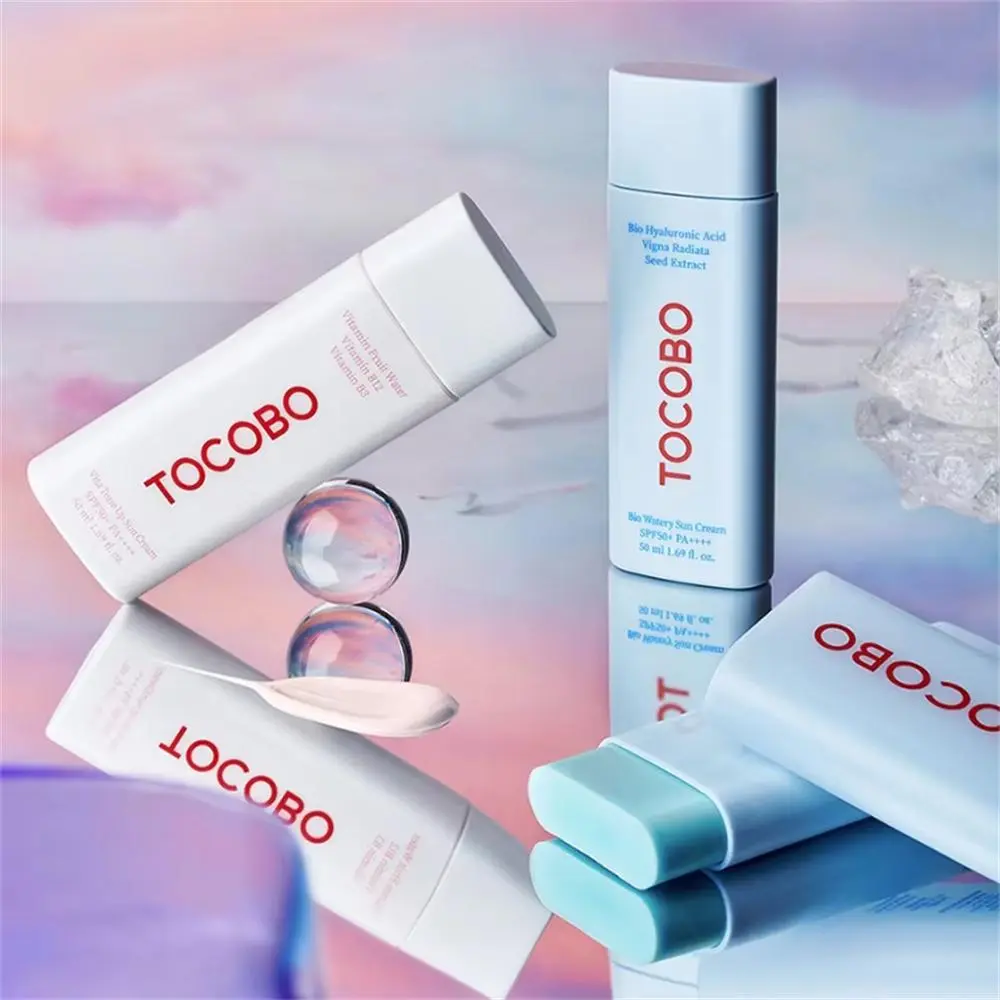 Tocobo Bare-Faced Cream SPF 50+ Smear Sunscreen Smooth Liquid Foundation for Natural Glow Hydrating Face Base for All Skin Type