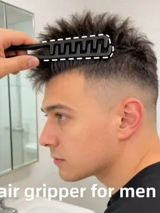 Men's Portable Plastic Styling Comb, Voluminous Textured Look, Ideal for Daily Commute, Travel, Office, Dorm, Graduation, Father's Day Gift