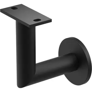 Handrail Bracket, Stainless Steel 316, Luminous Quasar, Matte Black Powder Coat