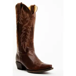 Wheeler Brass Brown Western Performance Boots - Snip Toe