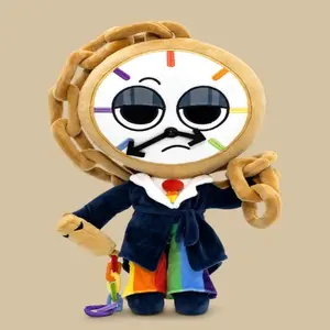 New Dandy'S World Colorful Clock Plush Toy Cute Kawaii Soft Stuffed Cushion Plushie Creative Time Theme Doll Kids Gift Room Decor Collectible