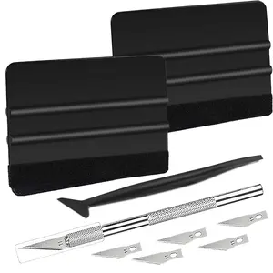 9 in 1 Kit Car Window Film Tinting Tools , Precut/Auto Window Tint Kit,Car Squeeze Tools Accessories for Air Release Wrap Vinyl Wrap - Black DIY Power Tools for Car Vinyl Sticker Interior/Exterior Decoration