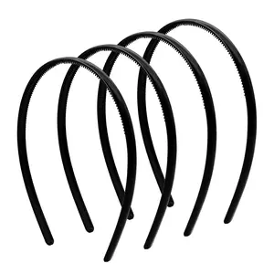 Plastic Thin Skinny Headbands - Headbands for Women - Plain Headband for Girls DIY - Hair Bands  Comb Headband Halloween Comb - Black