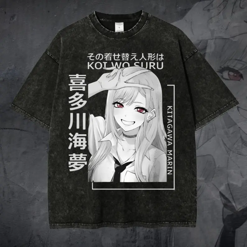 valentine shirts My Dress-Up Darling Marin Kitagawa Bootleg Style,My Dress-Up Darling Marin Kitagawa Casual Washed, Marin Kitagawa Hoodie