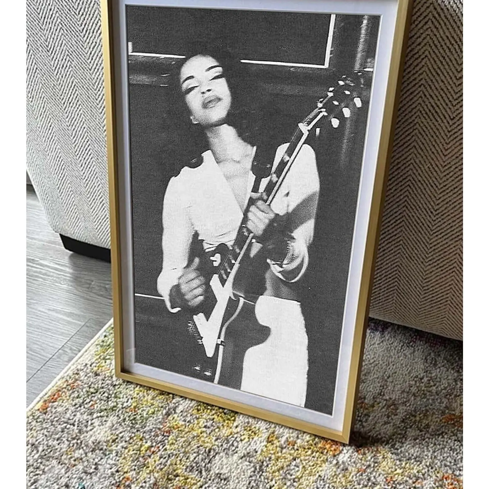 [Sale Up to 65% Off][Free Shipping] Accurate 20x30 Unframed Sade Playing the Guitar Paper Print, Cool Modern Graphic Wall Art, Wardrobe, Balcony & Kid Room Home Decor Accessory