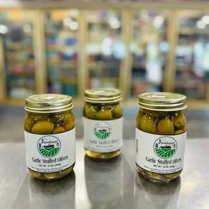 The Farmhouse Garlic Stuffed Olives 16 oz Gourmet
