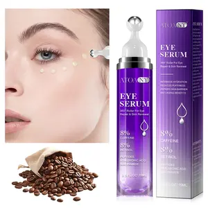 ATOANY Caffeine Eye Serum, Moisturizes and nourishes the eye area skin, massages the essence of the eye cream. 360-degree ball-shaped massage device, suitable for application before or after makeup at any time.