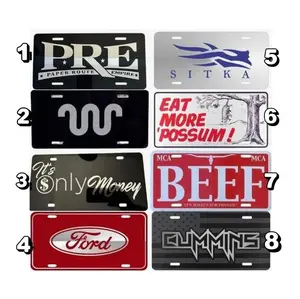 Vintage PRE Sitka It's Only Money Eat More Possum King Ranch BEEF License Plate, Gift for Him, Front Car Truck Tag, 12 inch x 6 inch with 4 holes