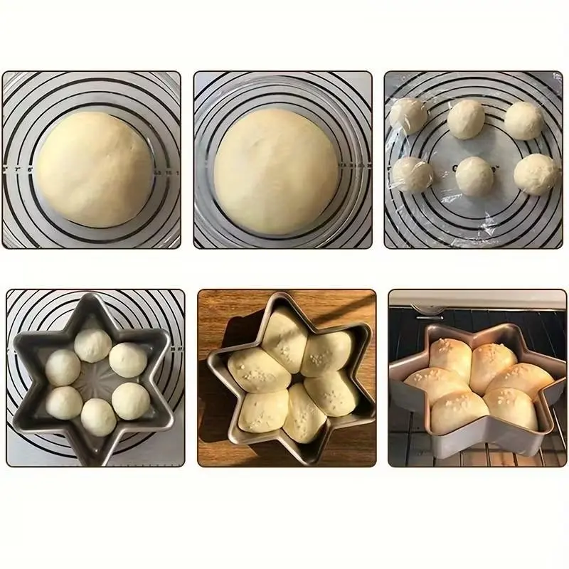 Carbon Steel Cake Pan, Non-Stick Chocolate Star-Shaped Hexagonal Mold, Dolo Non-Stick Home Baking Tray, 1pc Baking Utensil