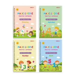 Reusable English Writing Practice Book Set, Includes Writing Tools, 3D Groove Design, Ideal for Writing Practice, Perfect Holiday Gift