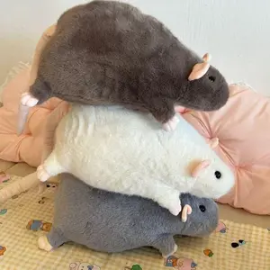 Creative 35/50cm Mouse Doll Plush Cartoon Flower Branch Rat Doll Oversized Soft Animal Figure Kids Gift Birthday