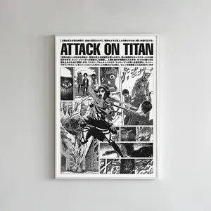 Attack on Titan Poster No Frame, Attack on Titan Art Anime Wall Print Paint, Attack on Titan Set of 1 Poster, AOT poster, Shingeki No Kyojin