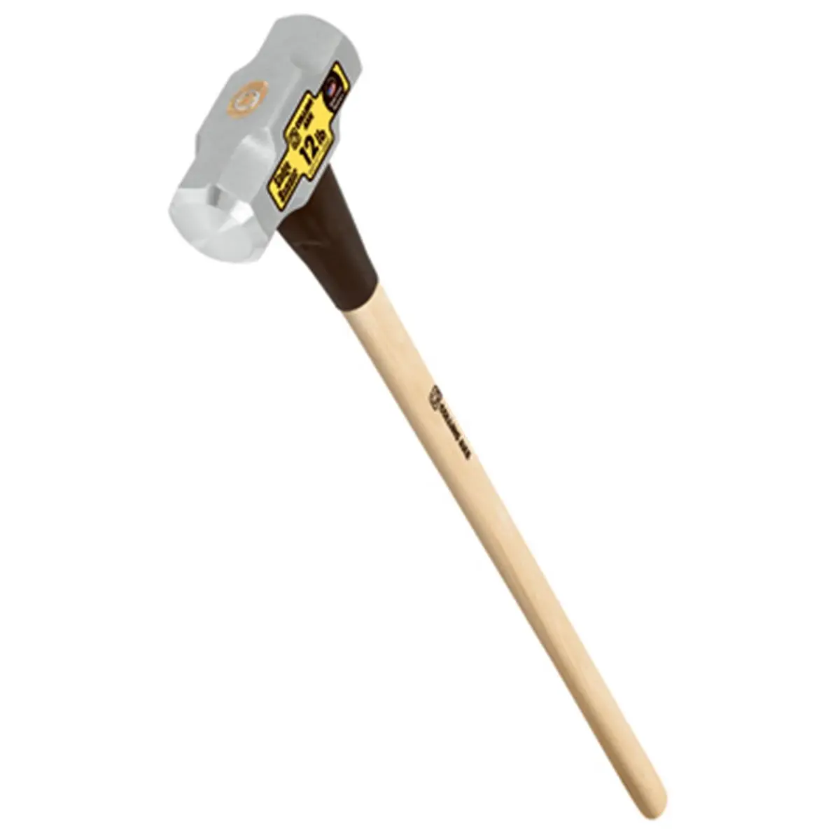 Truper MD12HC 12 lbs. Double Face Carbon Steel Head Sledge Hammer with Hickory Wood Replacement Handle, Heavy-Duty Hand Tool for Demolition & Construction, 13 lbs Option, 36x7.25x2.72 in Dimensions (Steel Head Sledgehammers)