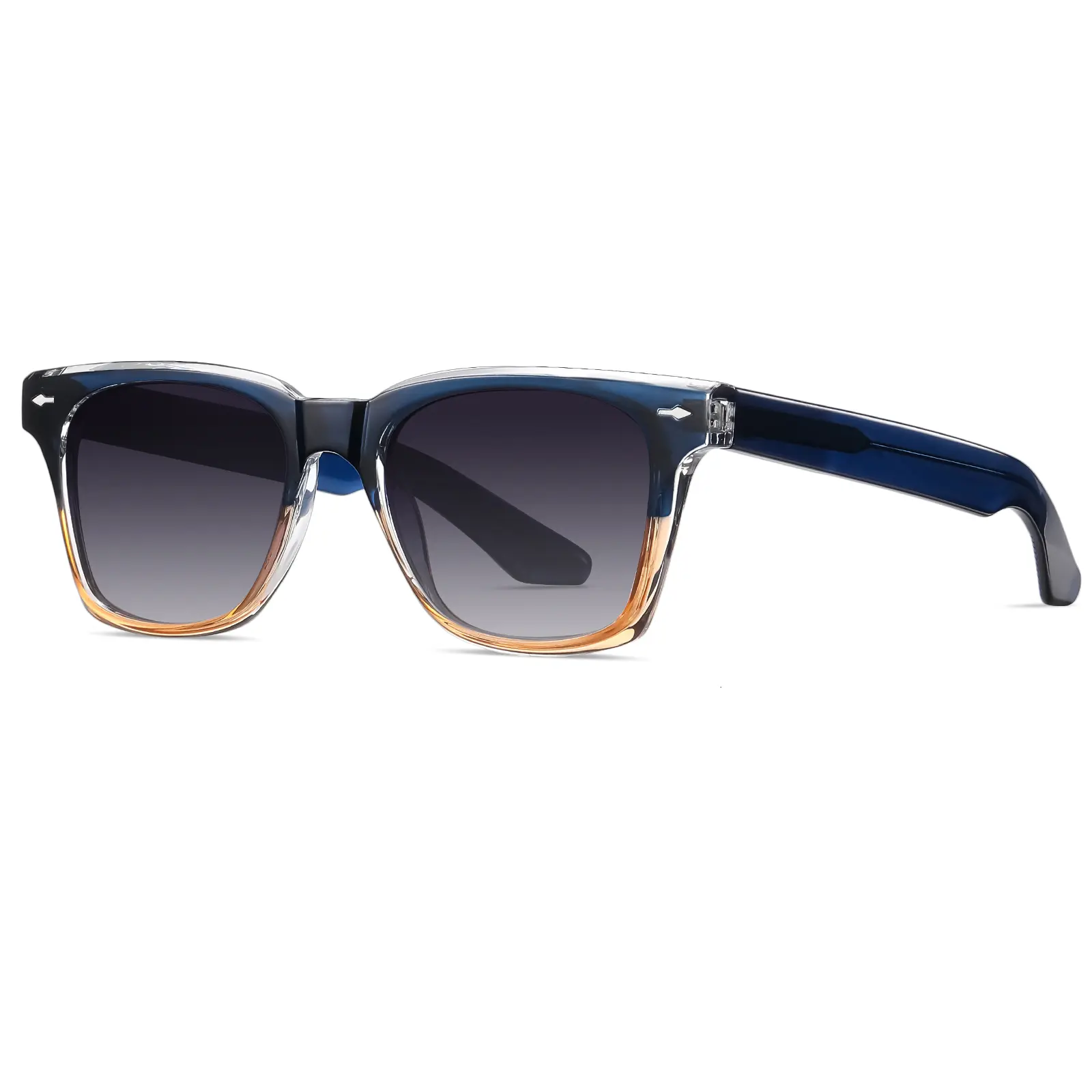 CARFIA Retro Polarized Sunglasses For Men UV400 Protection Chunky Square 90s Style Trendy Classic Glass