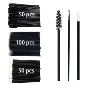 200Pcs  Disposable Makeup Brush Set, Disposable Micro Mascara Wand, Eyeliner, Lipstick Applicator - Multi-functional Beauty Tool Kit