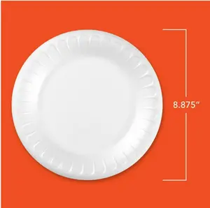 Everyday Soak-Proof Foam Plates, White, 8.875 Inch, 150 Count