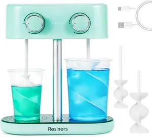 Resiners Dual-Head Resin Mixer（Silicone paddles）, Rechargeable Epoxy Mixer