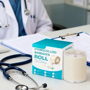Hydrocolloid Bandage Roll for Wound Care, Adhesive Hydrocolloid Bandages, Waterproof Pimple Patch Roll, Ultra Absorbent Large Hydrocolloid Patch for  Face, Burn, Blister, Acne Care and First Aid Kit Essential, Cut-to-Size