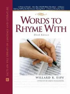 USED-Words to Rhyme With: A Rhyming Dictionary (Writers Library) by Willard R. Espy (Paperback)