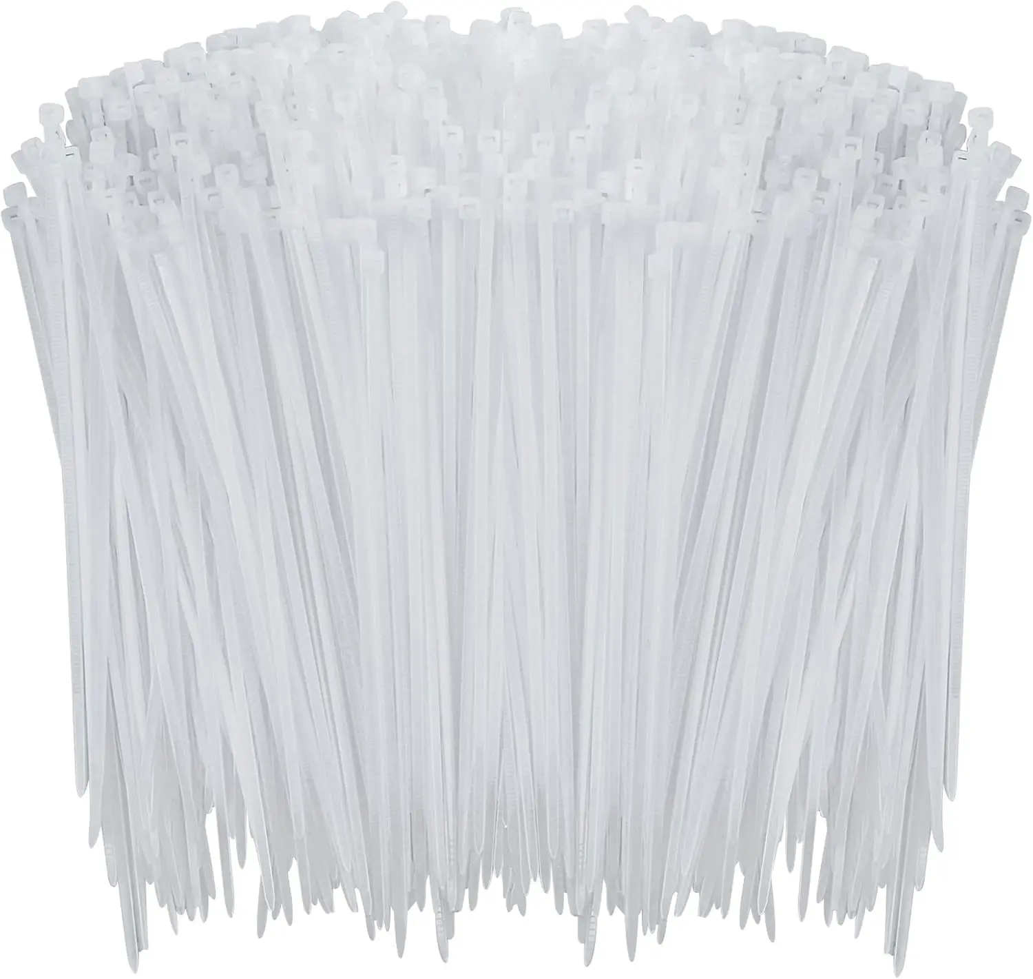 1000 Pcs White Zip Ties, 6 Inch