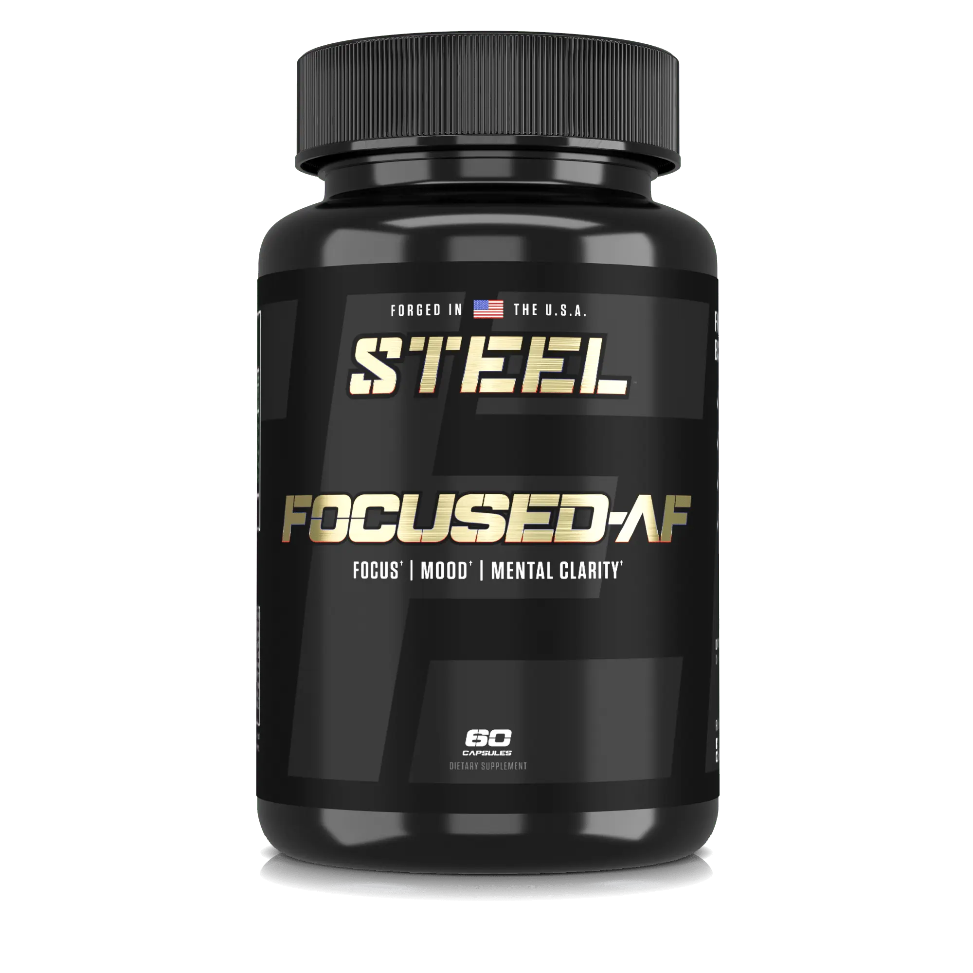 Steel Focused-AF - Comprehensive Formula for Improved Memory Information Retention Focus Mental Clarity and Cognitive Function 60 Capsules
