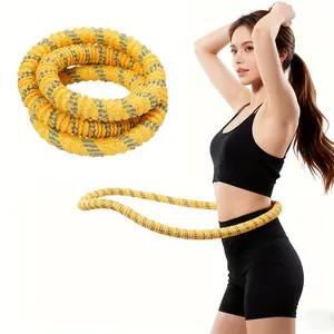 Foldable Full Body Surround Pilates Ring, Soft Spring Fitness Trainer with Silent Pinch-Proof System, Waist Protection Portable Exercise Equipment, Suitable for Gym Workout for Men and Women, Perfect Christmas Gift for Her