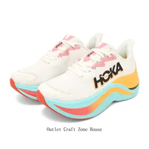 Off-White Mesh Cloud-Like Comfort Sneakers with Rainbow Gradient Sole - Lightweight Breathable Running Shoes, Trendy Casual Athletic Footwear for Men & Women
