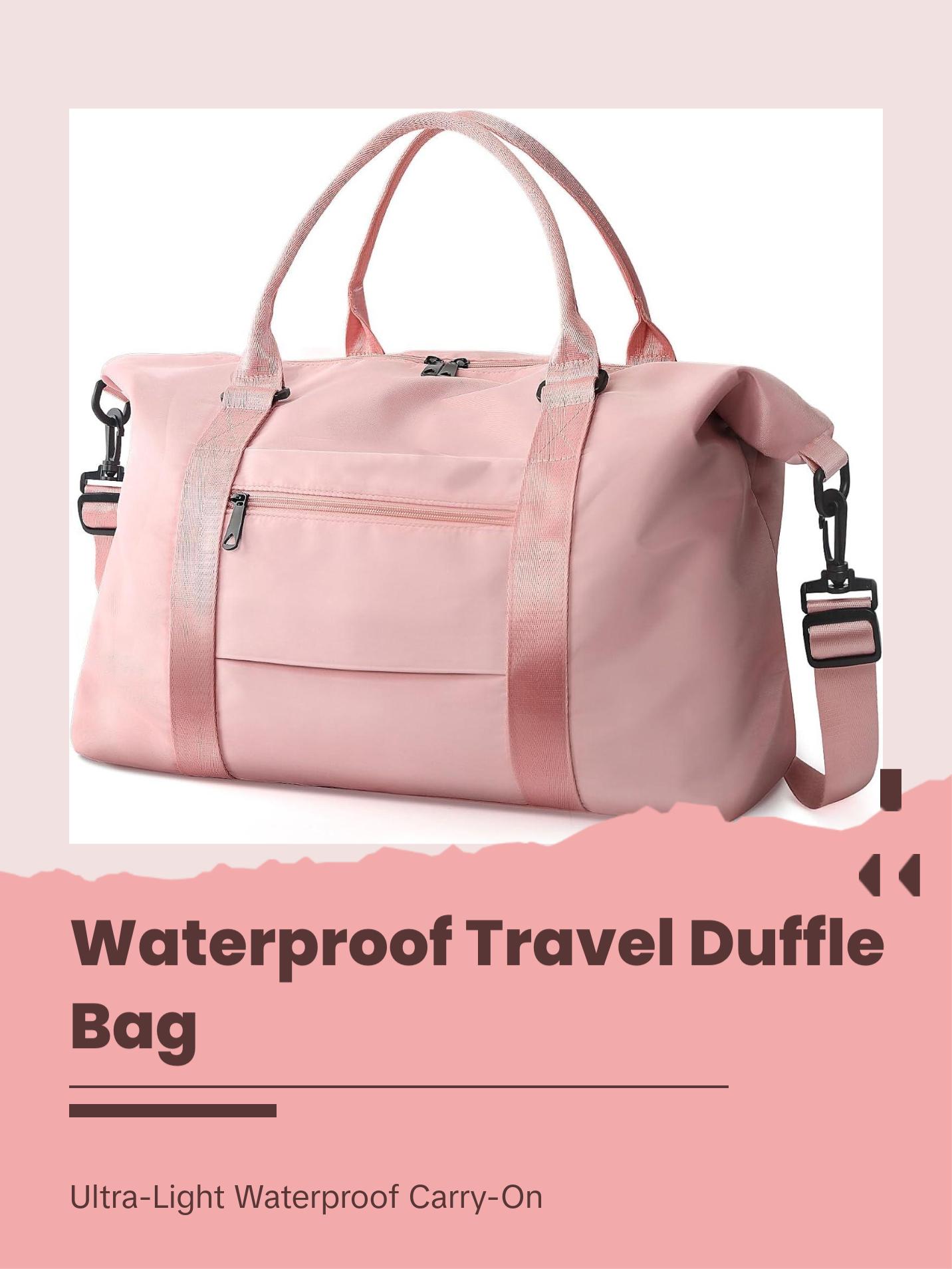 Waterproof Travel Duffle Bag – Weekender Carry-On with Trolley Sleeve 🧳✨ Perfect for Trips, Gym, or Hospital Bag TOPBAG