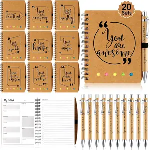 40 count Employee Appreciation Gifts Bulk, Office Team Gifts for Staff Coworkers, Thank You Set with Weekly Planner Notebook and Pens, Nurse Teacher Appreciation Easter Office (Sticky Note)