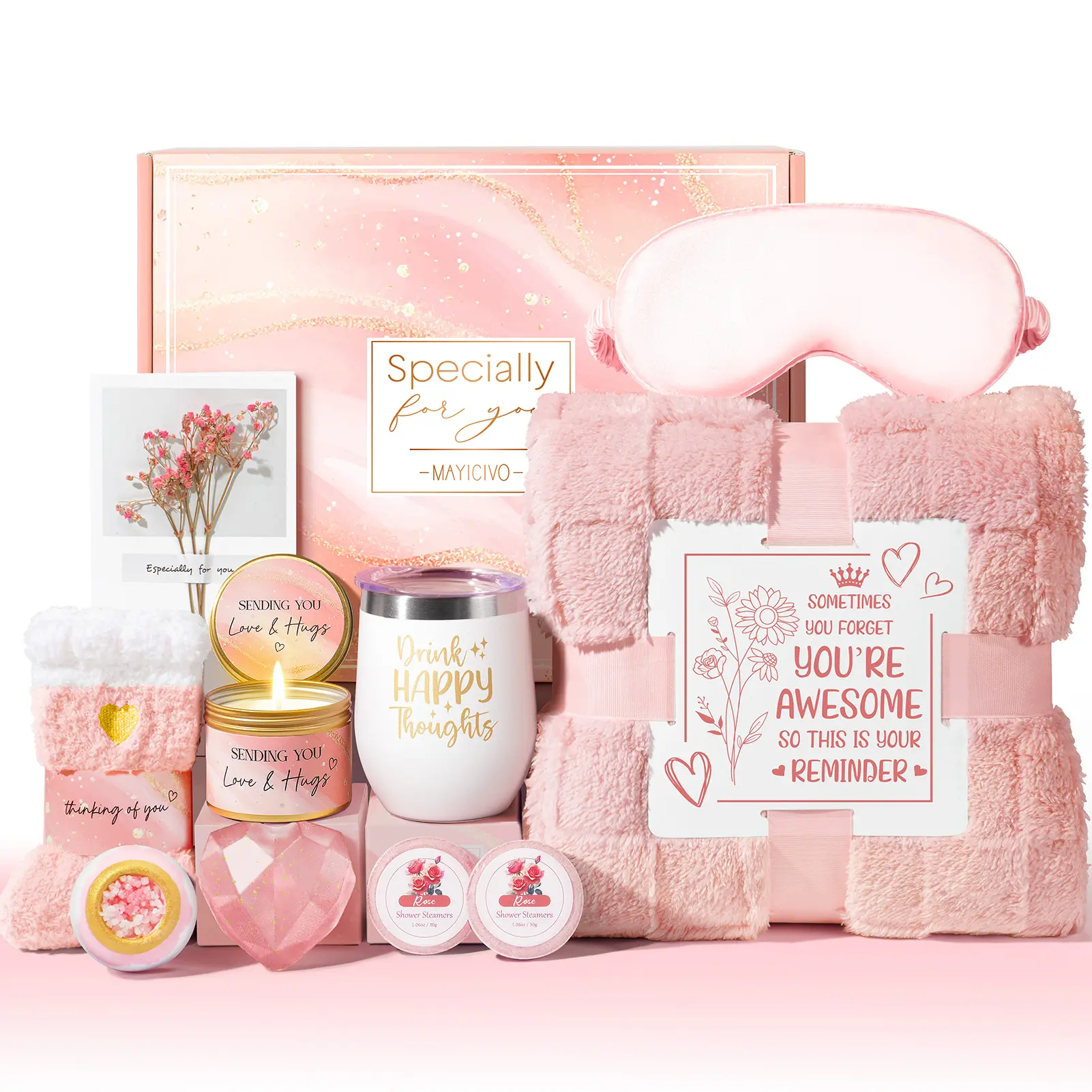 Rose (12oz Tumbler with Blanket）