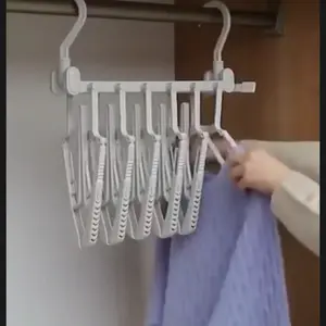 2 packs Hanger Multifunctional Clothes Organiser with Multiple Hooks for Versatile Use - Hangable