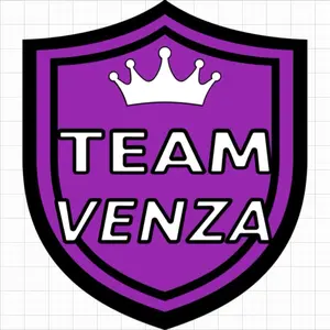 Team Venza Vinyl Sticker - Purple Shield Design with Crown Logo - Perfect for Fans and Collectors