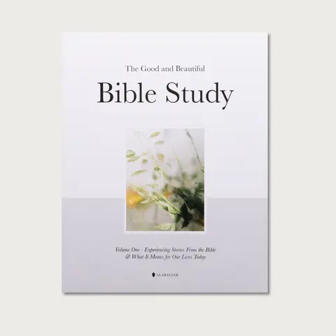 Alabaster The Good and Beautiful Bible Study Volume 1 - Guided Spiritual Bible Study with Daily Prayers and Contemplative Artwork, Thoughtful Gift for Men