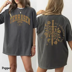 Terrasen Comfort Colors Shirt, To Whatever End Shirt, Throne of Glass shirt, Gift for Rhysand Fan Girl, ACOTAR Merch, Aelin Galathynius TOG