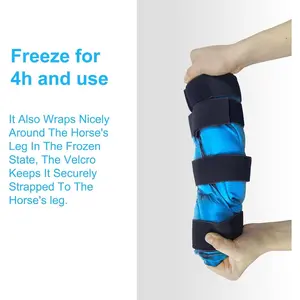 Reusable Gel Ice Boots 1 Pair Blue Cooling Leg Wraps for Horse Hock Knee Ankle Hooves, Horse Care Supplies for Swelling & Pain Relief Gift Idea