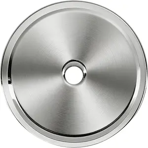 2-Pack 1-3/4 Inch Round Silver Backplate for Knobs, Brushed Satin Nickel Cabinet Hardware Knob Back Plate