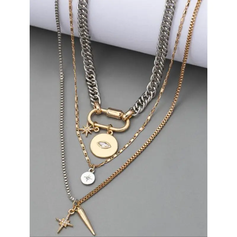 17KM Punk Multi-layer Lock Chain Pendant Necklace For Women Vintage Gold Heart Chunky Chain Choker Necklaces 2021 Trend Jewelry – buy at low prices in the online store 17KM Punk Multi-layer Lock Chain Pendant Necklace For Women Vintage Gold Heart Chunky Chain Choker Necklaces 2021 Trend Jewelry – buy at low prices in the online store