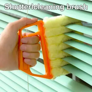 Blinds Cleaner Tool, 4-Pack Cleaning Brushes & Dusters Set with 7-Finger Duster, Multisurface Dusters and Handheld Mini Brush for Window AC, Ceiling Fan, Baseboard Cleaner, Cleaning Supplies - Easy Dust and Dirt Removal