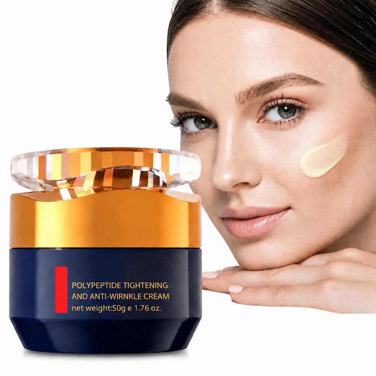Peptide Firming Face Cream - Natural Centella Asiatica & Cactus Extracts, Brightening, Moisturizing, Boosts Moisture, Tightens & Hydrates Skin, Premium Holiday Skincare Gift, Daily Must-Have