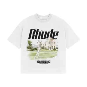 RHUDE Shirt, Worldwide Service Shirt, Summer Tee, Inspired Graphic Tee for Men & Women, Hype Unisex Graphic Tee for Streetwear Lovers