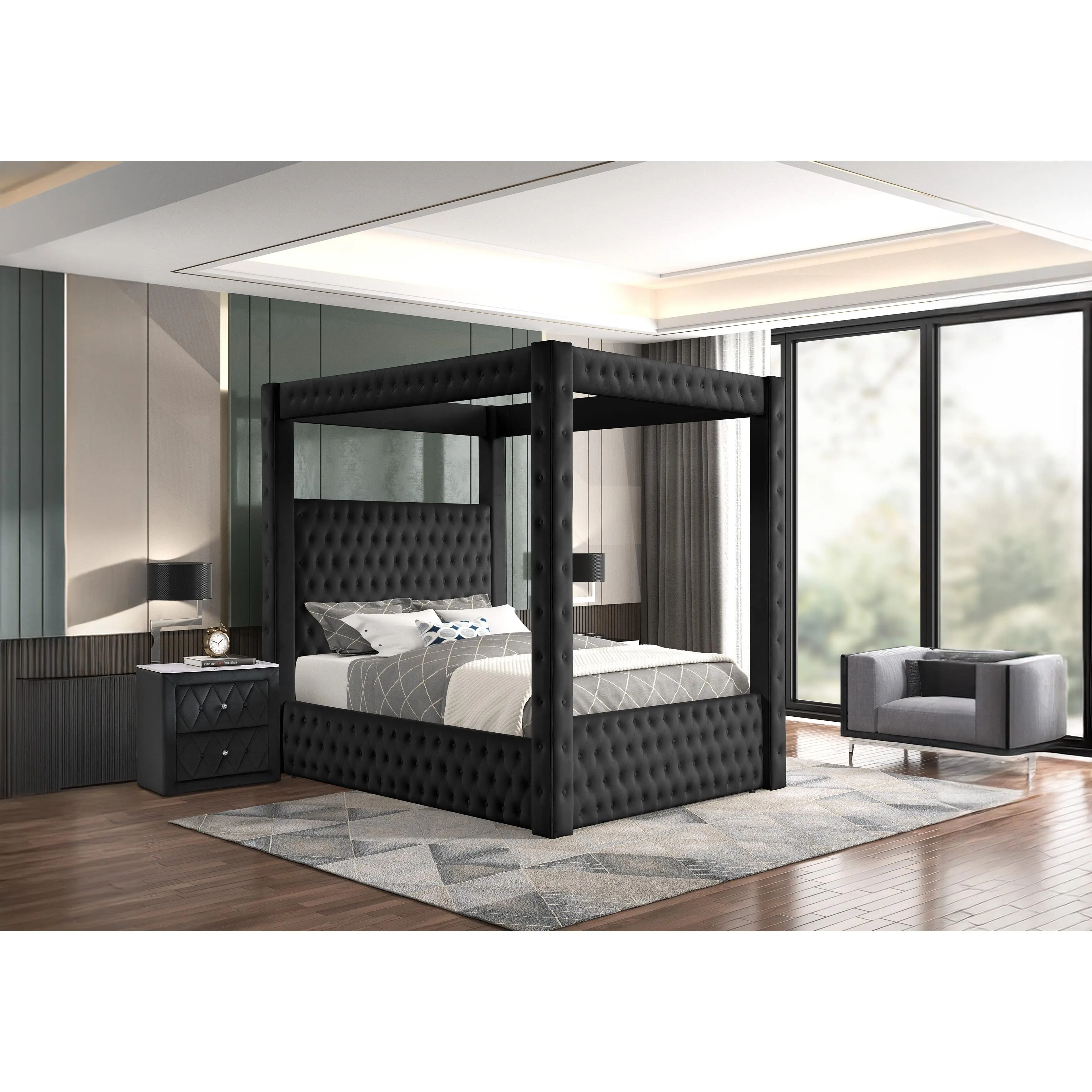 Annabelle Canopy Bed Black