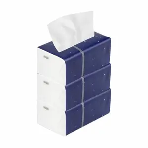 Soft Facial Tissue 3 Pack 4-Ply Disposable Facial Napkins 360 Sheets Per Pack White Toilet Tissue Paper
